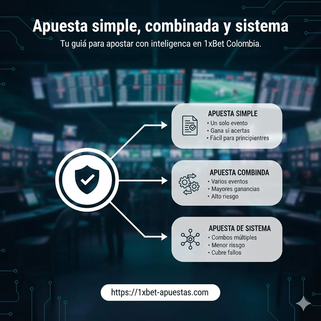 Apuesta simple, combinada y sistema