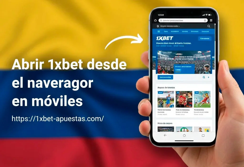 Abrir 1xbet desde el navegador en móviles