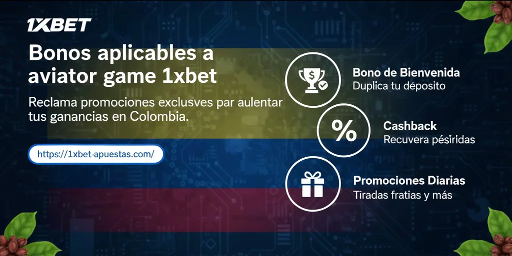 Bonos aplicables a aviator game 1xbet