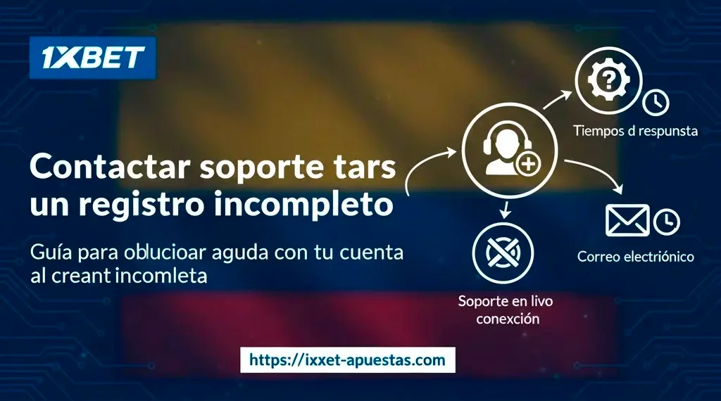 Contactar soporte tras un registro incompleto